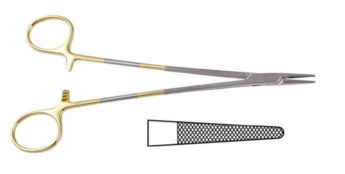 TC CRILE-WOOD Голкотримач; прямий; із зубчиками; для шульг; 18,0см. Tontarra Medizintechnik GmbH